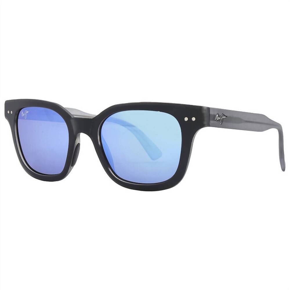 NEW MAUI JIM unisex - shore break sunglasses in matte black w/ grey blue hawaii